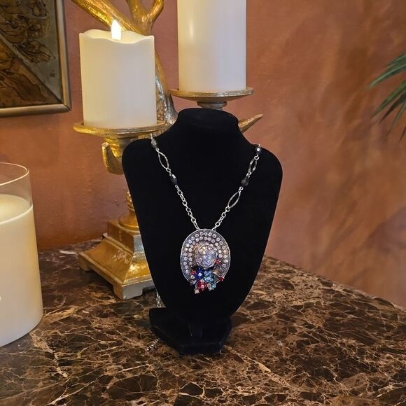 Austrian Crystal Necklace! SPRINGTIME HAT 17.5' Drop,NWOT! - Picture 4 of 12